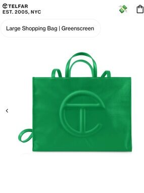 Telfar Large Shopping Bag in Greenscreen
